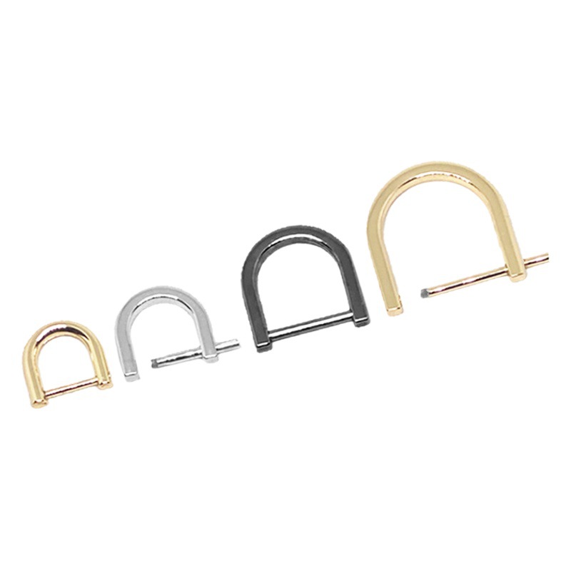 Accesorios de la bolsa de hardware hebilla de cadena de metal correa de hombro hebilla ajustable herradura D hebilla desmontable tornillo anillo hebilla anillo crossbody