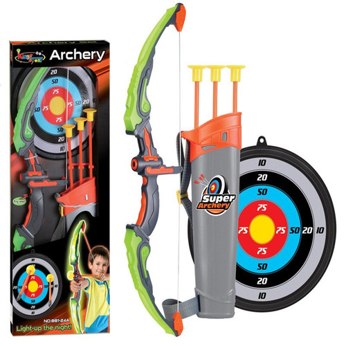 Cross-border Amazon Disassembly and Assembly Folding Bow and Arrow Toy with Light Shooting Archery Suction Cup Children's Toy Wholesale