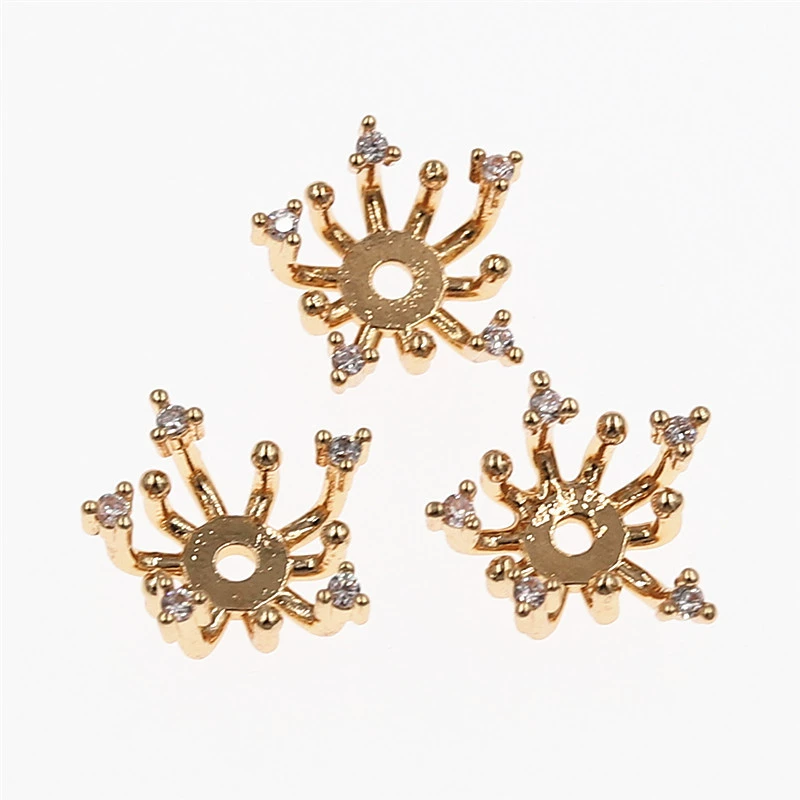 Copper accessories, Chinese hairpin, hair accessory, 11mm, micro incrustation, stamen, DIY