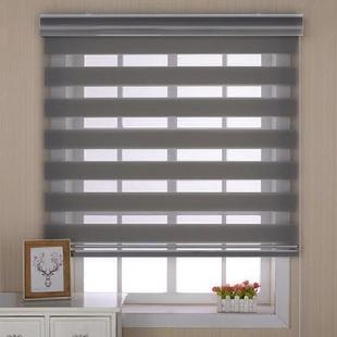 Double-Layer Soft Gauze Curtain Roller Blind Window Adjustable Blackout Roller Blind Soft Gauze Blinds Punch-Free Bathroom Office Cover