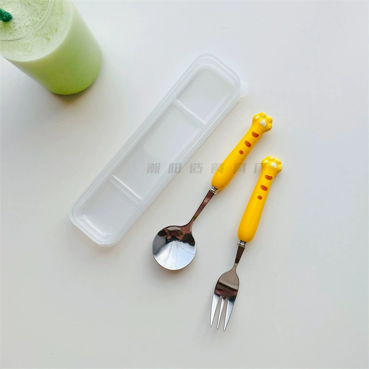 Creative cute brand spoon stainless steel, tableware, handheld high quality set