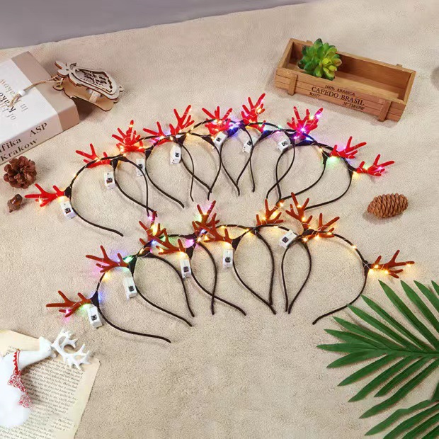 Bar espectáculo atmósfera props luminoso peluche orejas de gato accesorios de cabello zorro bandas de cabello mercado nocturno accesorios de fiesta de suministro