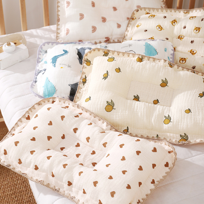 Baby pillow for newborns, breathable and shaped pillow for all seasons, flat head correction for eccentric head, newborn baby pillow cloud