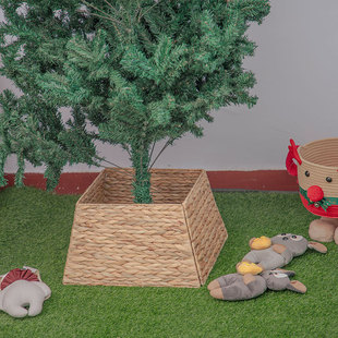 Customized Cross-Border Scandinavian Christmas Tree Base, Hand-Woven Removable Foldableing Christmas Tree Group Around the Tree
