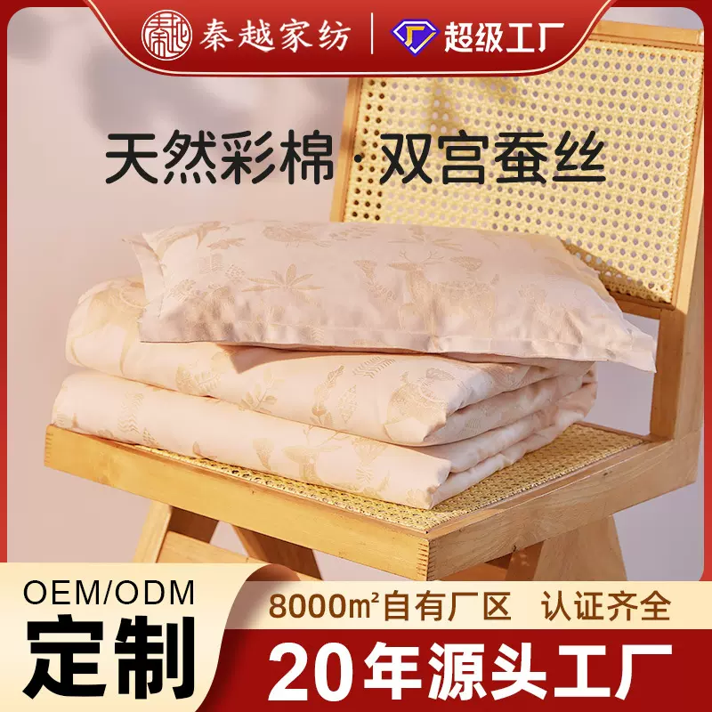 A类儿童全棉大提花夏季蚕丝被夏凉被宝宝幼儿园双宫蚕丝被婴儿被