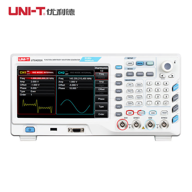 优利德（UNI-T） UTG4202A函数波形信号发生器 200MHz输出频率