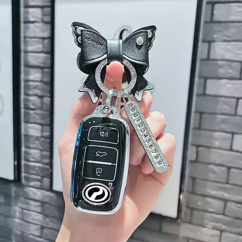 Suitable for Beilu Da Car Key Cover Perodua Toyota Remote Control Car Key Bag Protective Cover Shell for Men and Women