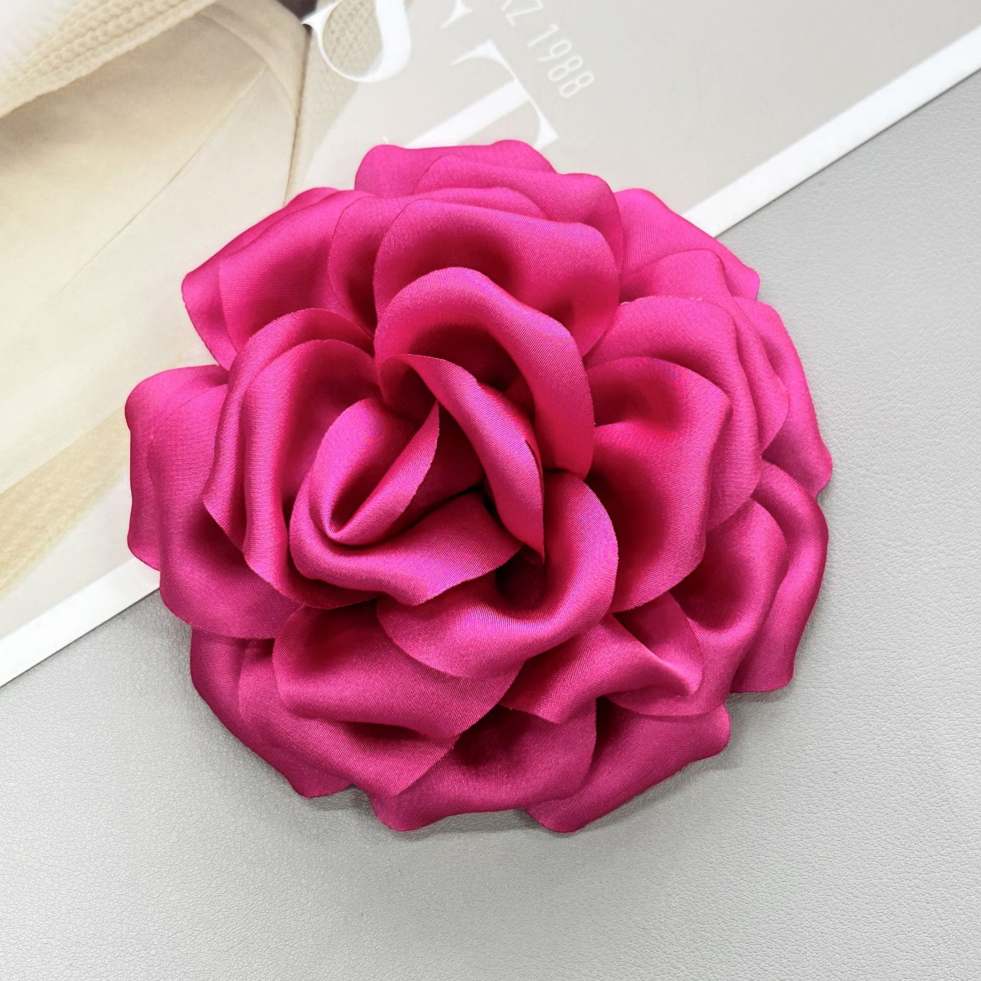 Retro francés tela de flores grandes bordes flores diy peinario accesorios ropa zapatos sombreros bolsos 12cm accesorios