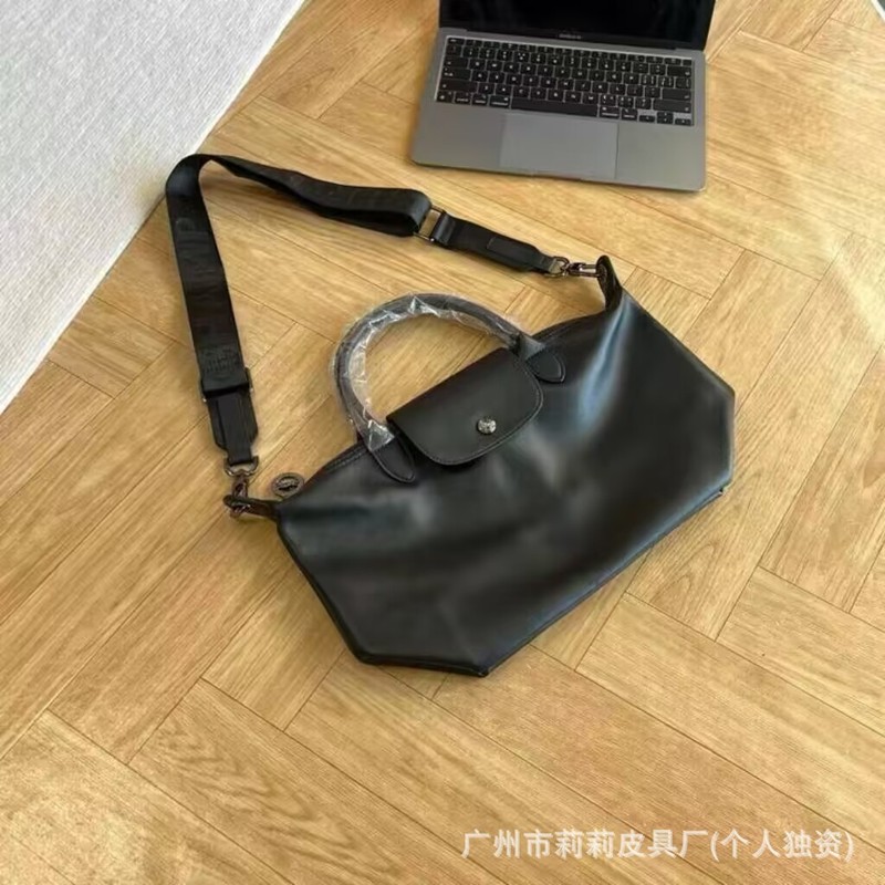 2025 Longxiang 牛革小さな団子バッグ通勤旅行ハンドバッグショルダーバッグクロスボディバッグシンプルなファッション|undefined