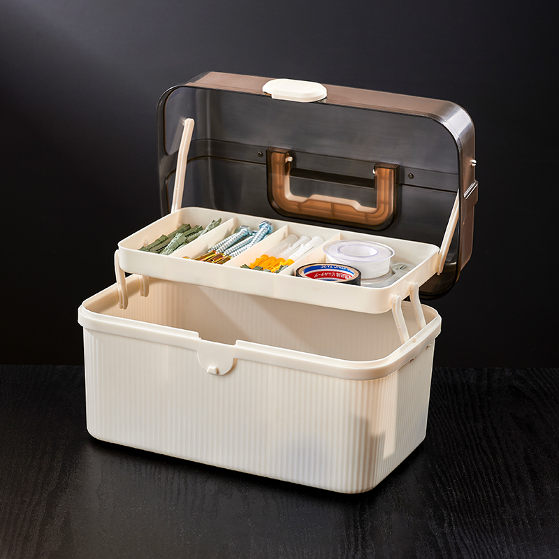 Caja de herramientas de hardware doméstico caja de almacenamiento caja de tornillo de maleta caja de herramientas pequeña caja de almacenamiento broca caja eléctrica