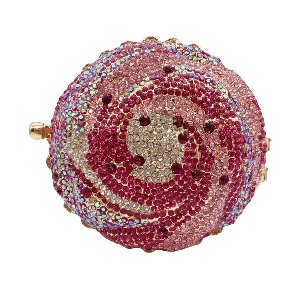 Seleccione estrictamente Cupcake Clutch Cake helado lleno de diamantes bolsas de diamantes de metal bolsas de banquete bolsas de mano para mujeres