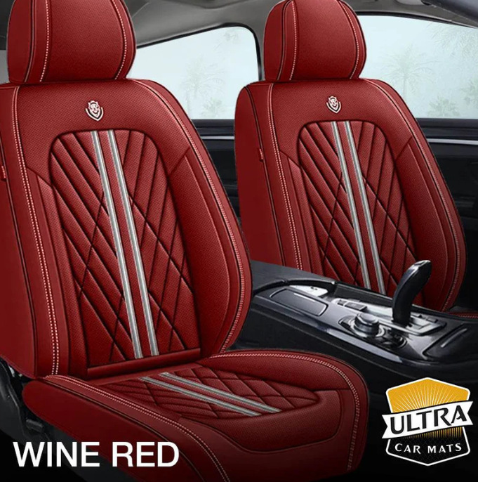 Universal Full Surround | Universal Seat cushion, seat cover - maserati-red-rice-stripe-5-seat-set