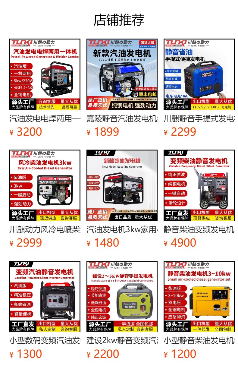 Dual-Cylinder Diesel Generator 12Kw 15 Kilowatt Small Gasoline Generator 220V Engine Electric Start High Power