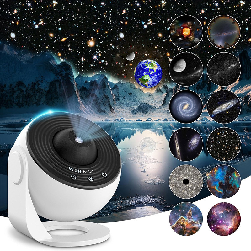 Cross-Border Popular Globe Starry Sky Projection Lamp Galaxy Focusing Dynamic Starry Sky Lamp Children's Starlight Atmosphere Projector