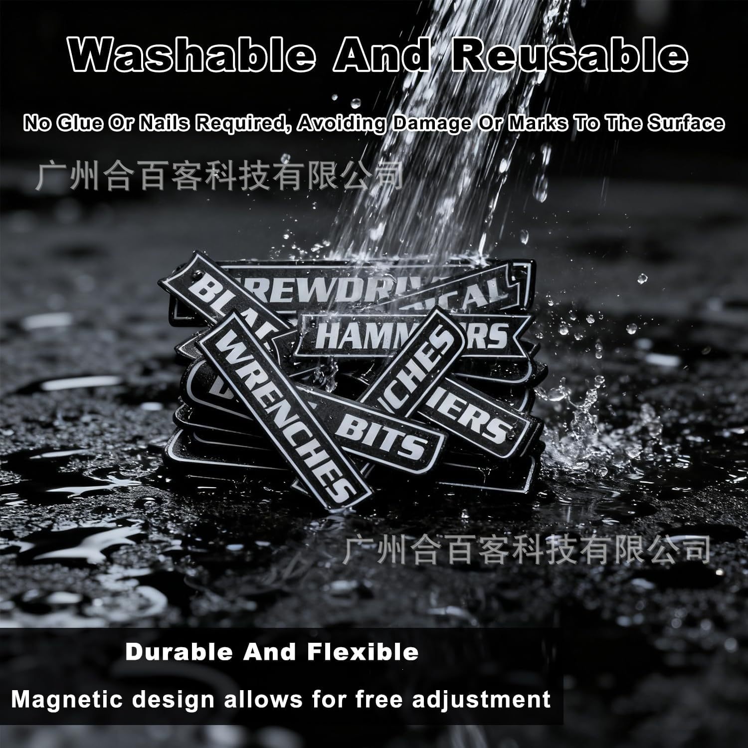Cross-Border Hot-Selling Product: 12Pack of Magnetic Toolbox Labels for Magnetic Tool Box Storage