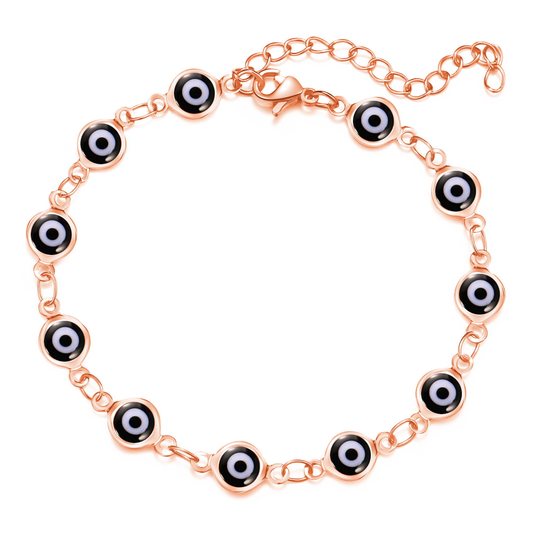 Retro Devil's Eye Copper Bracelets display picture 3