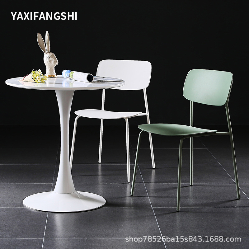 Nordic Chair from Instagram, trendy light luxury dining chair with backrest, desk chair with simple backrest, dragonfly stool, casual plastic