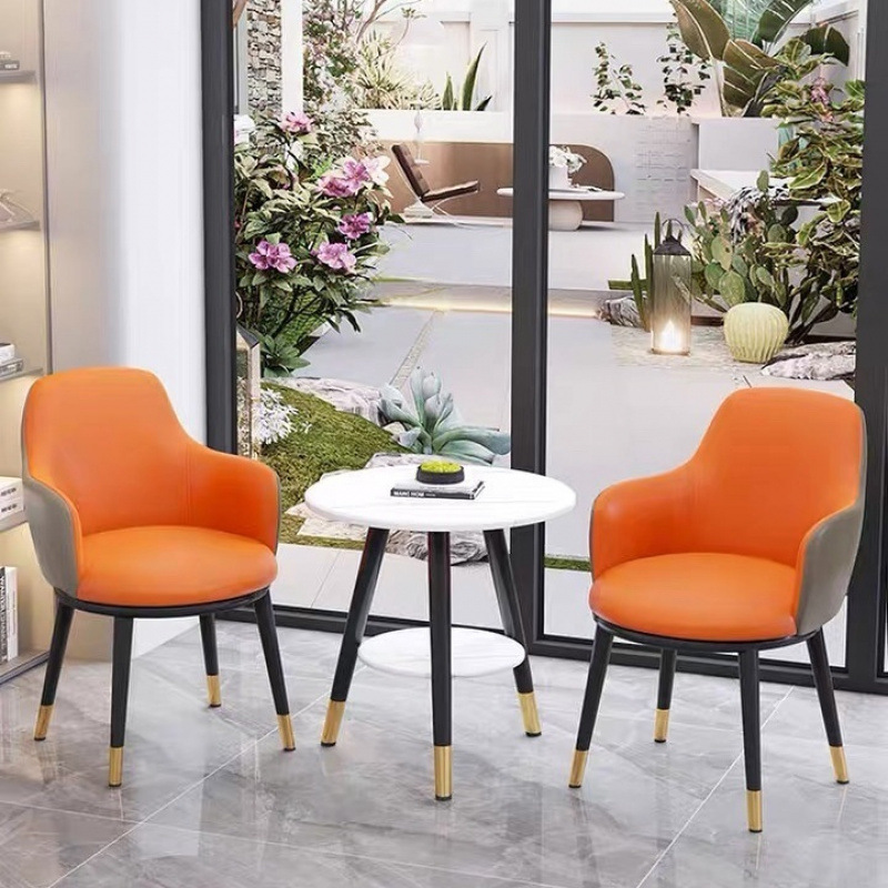 Balcony Leisure Table and Chair Internet Celebrity Simple Cheap Fashionable Nordic Chair Modern One Table Combination Two Chair Set