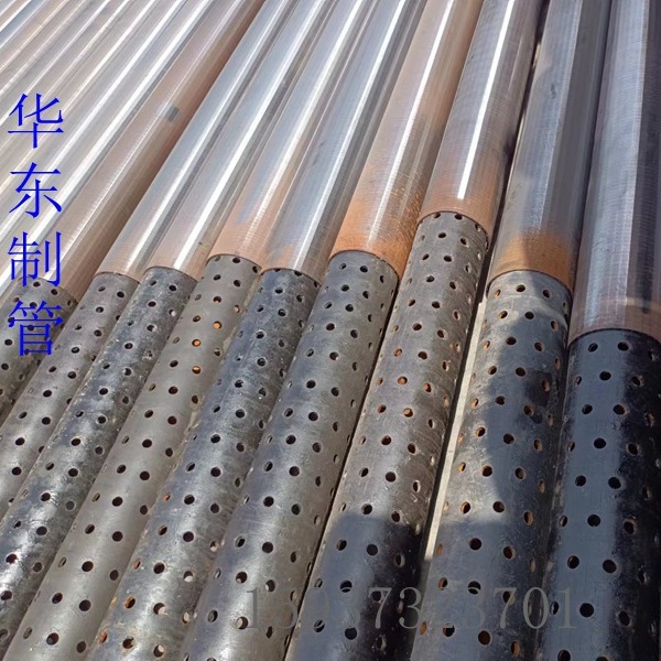打孔缠丝管石油防砂筛管双层管石油套管打孔