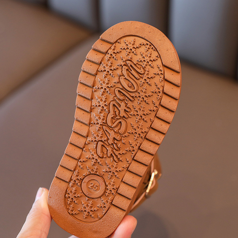 2023 inverno nuove scarpe per bambini scarpe di cotone per bambini stivali da neve per bambini ispessiti peluche stivali di cotone caldi e antiscivolo_voghion.com