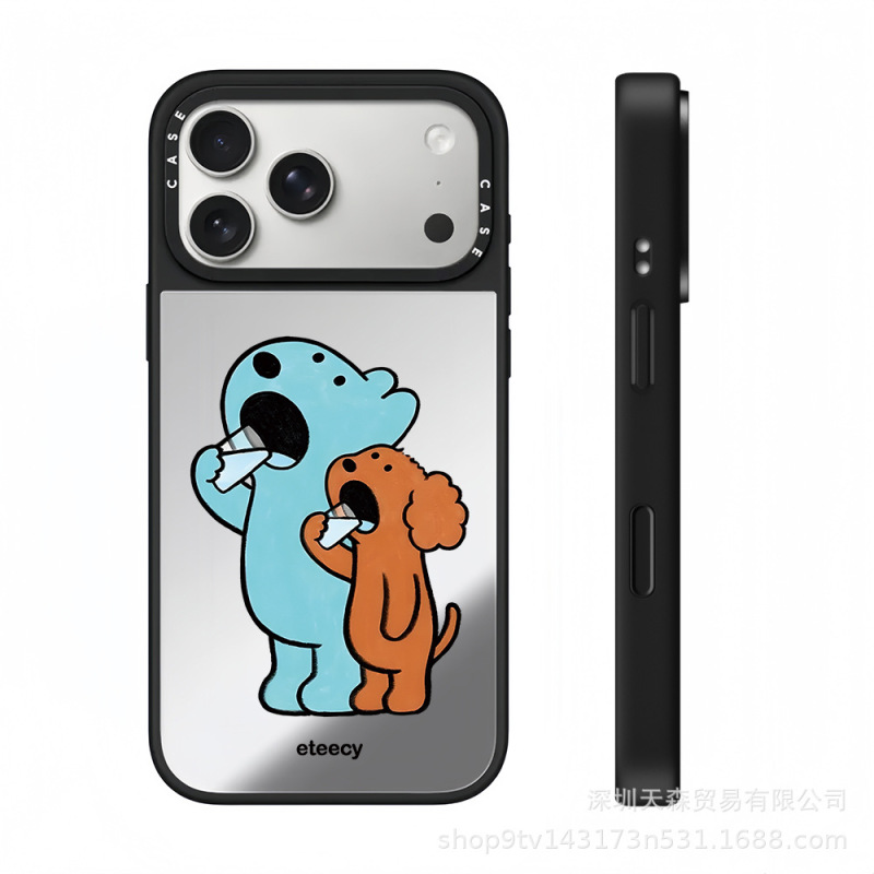 CASET联名情侣小狗适用苹果iPhone17ProMax手机壳16pro潮牌15镜面|undefined