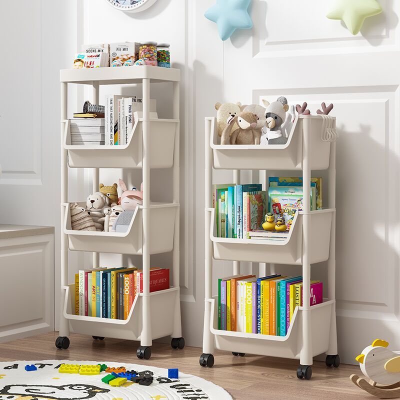 Bookshelf, storage system, cart, multilayer toy