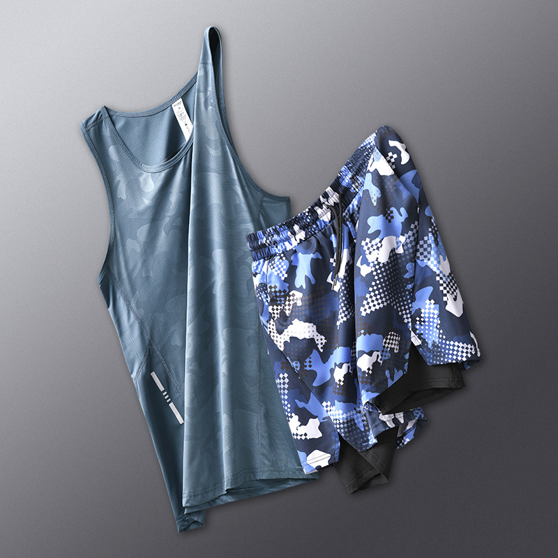 Traje de Baño de Dos Piezas para Hombre de Poliéster de Secado Rápido para Natación image 9
