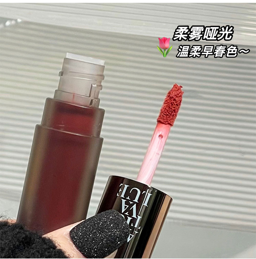Art Value Punk Metal matte Velvet Lip Gloss, whitening soft mist gray powder, versatile lip gloss, popular and affordable undefined