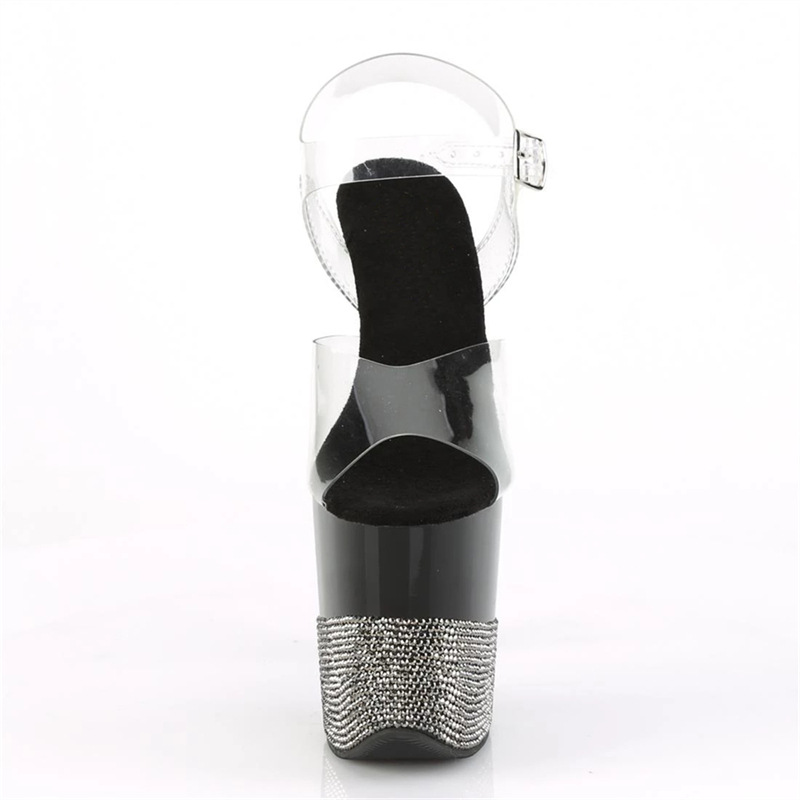 26cm nuevo odio cielo alto club nocturno modelo europeo y americano sexy tacones de baile de tubería impermeable tacones delgados sandalias de tamaño grande