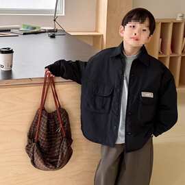 男童棉服夹棉加厚冬装童装外套秋冬装2024秋冬新韩版款潮流儿童潮
