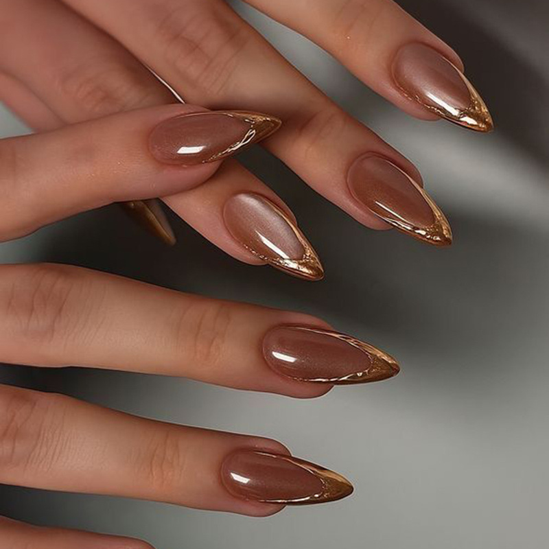 Cross-Border Hot-Selling Metal 3D Cat-Eye Irregular Relief Elegant Nail Art with a Whitening Effect, European and American Ins-Style Nail Art, 24 Pieces Cross-Border Hot-Selling Metal 3D Cat-Eye Irregular Relief Elegant Nail Art with a Whitening Effect, European and American Ins-Style Nail Art, 24 Pieces