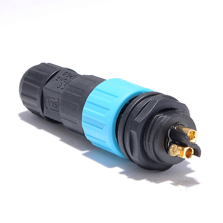 M16 connector self-locking rear panel with plug assembly