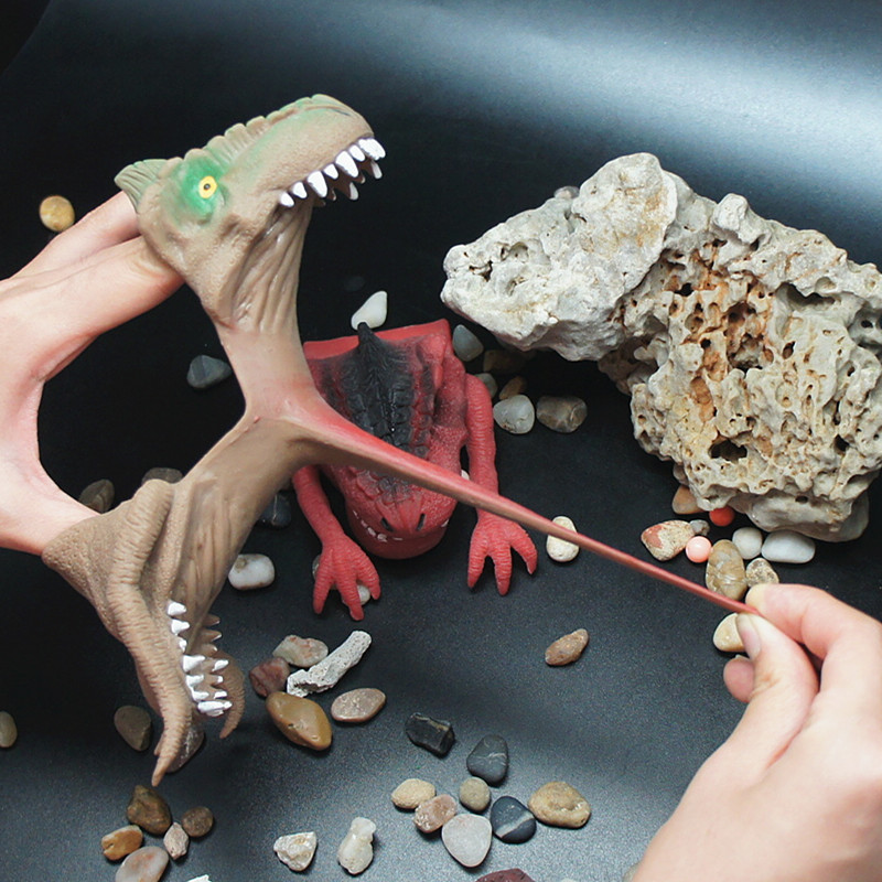 Realistic Dinosaur Hand Puppet Toy For Kids Role Playing Props_voghion.com