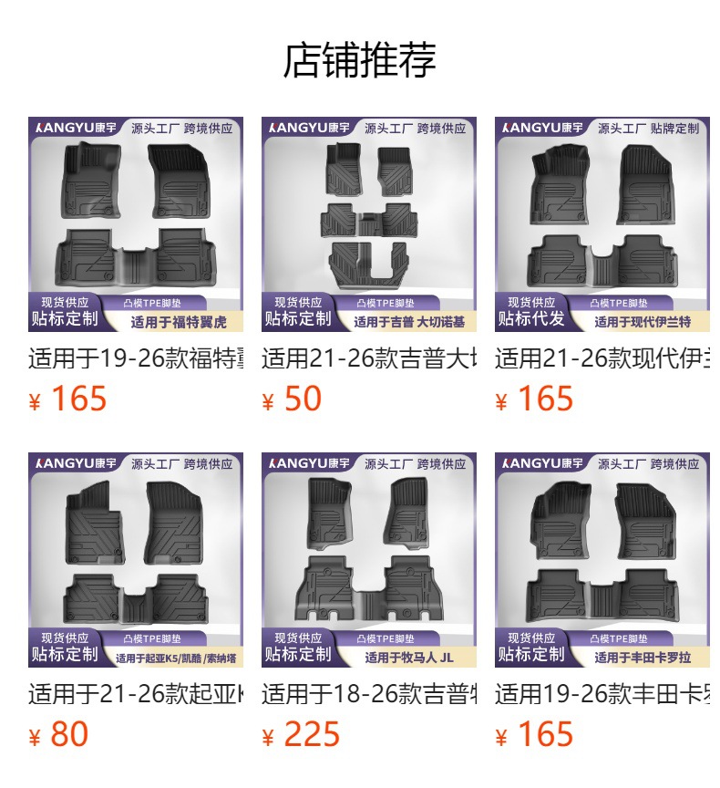 Suitable for the New Modely/3 Injection-Molded Floor Mats, Tesla Car Accessories, Tpe Floor Mats, Front and Rear Trunk Mats