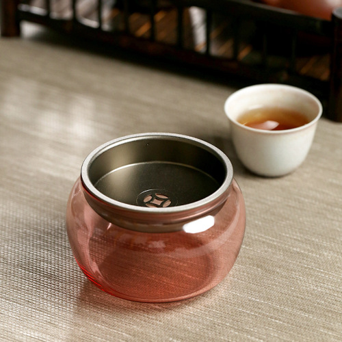 Japanese simple glass built water small tea dregs bucket water bowl tea art kung fu tea set tea ceremony accessories pot tea wash cup wash