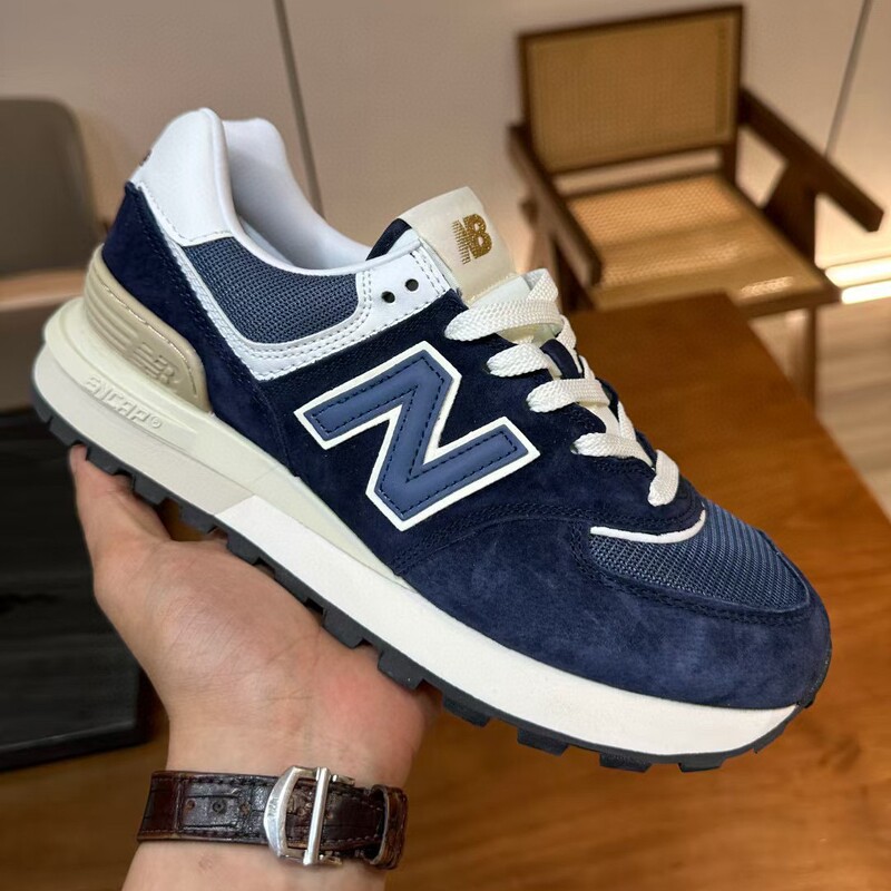 Putian High-Quality Supply Nb Men's and Women's Dad Shoes Heightening Navy Blue Breathable Casual U574Lgbb Waffle Shoes