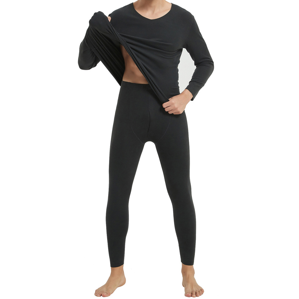 男士德绒保暖内衣套装 秋冬加厚男士内衣秋衣秋裤套装|ms