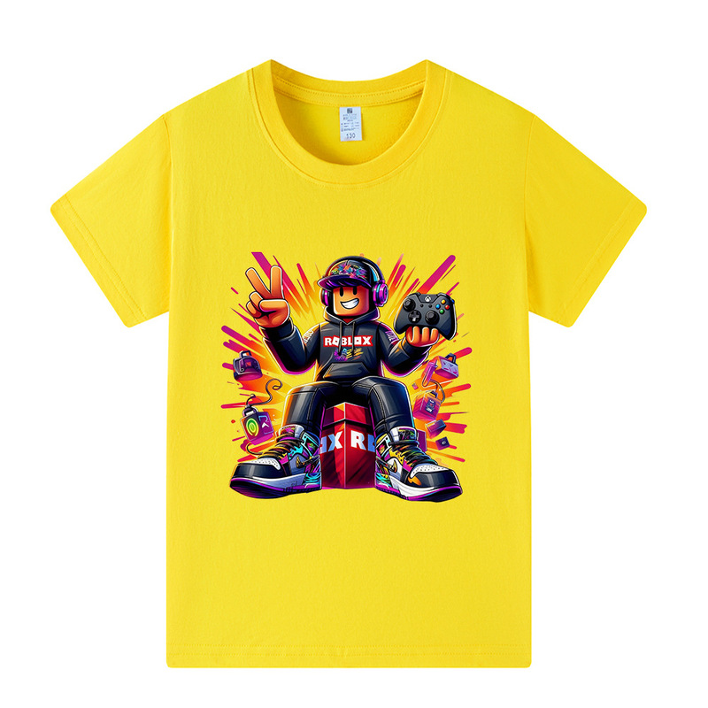Roblox/Roblox Printed Children's Short-Sleeved T-Shirt Top A1322 Roblox/Roblox Printed Children's Short-Sleeved T-Shirt Top A1322