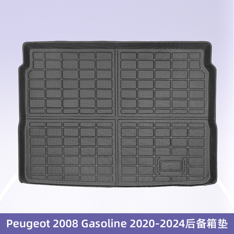 Europa para Peugeot 208l combustible 2019 - 2024 3D todo el tiempo material TPE almohadilla de pie de automóvil