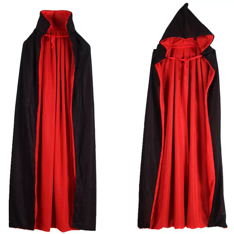 Double-sided black trench coat, halloween