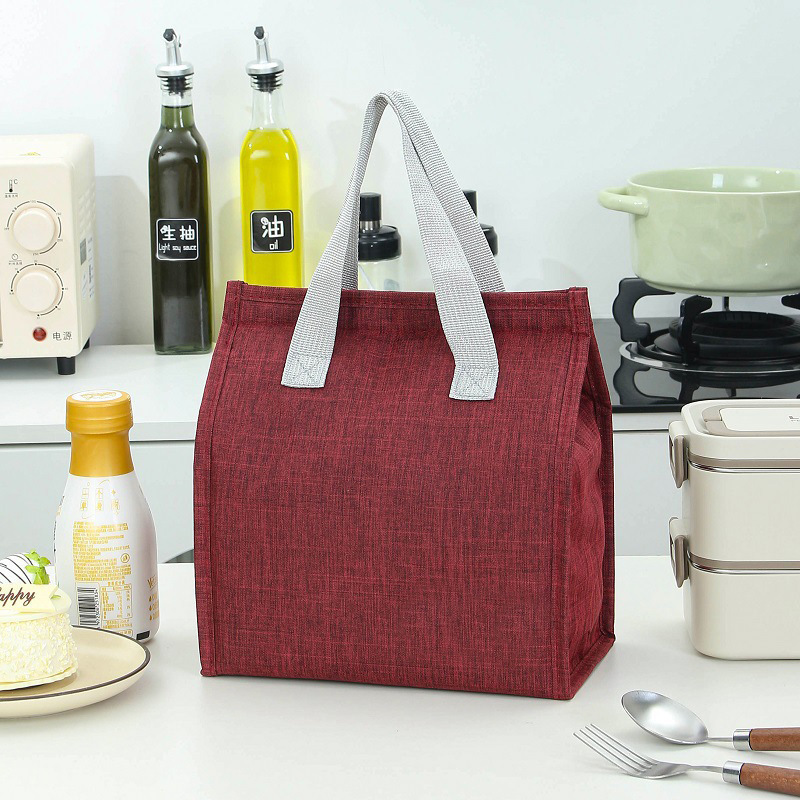 Portable lunch bag for office workers, portable picnic cooler bag, simple large-capacity food bag, thickened, wholesale