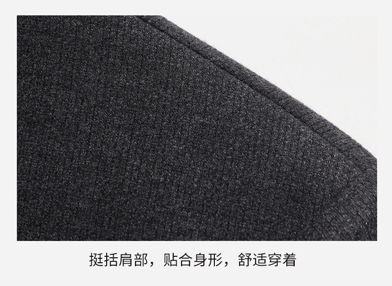 Áo vest nam dệt kim hai cúc chất liệu len pha, không nhăn, có lót trong — Màu nâu cà phê, Màu xanh dương, màu xám, màu đen chi tiết 21