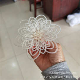 仿真圣诞花 12CM白色莲花圣诞节节日装饰花朵 可电镀洒金粉PE花朵