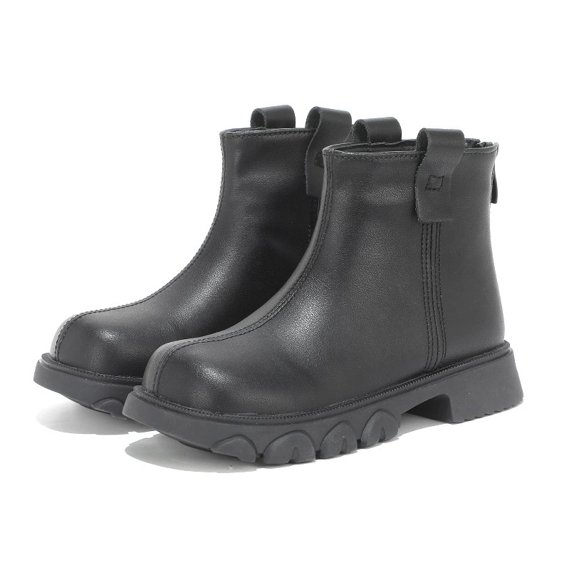 Обувь для девочек Ботинки Martin 2023 осенне-зимние новые детские сапоги, короткие сапоги на флисовой подкладке, Осенняя детская обувь средней и большой размер