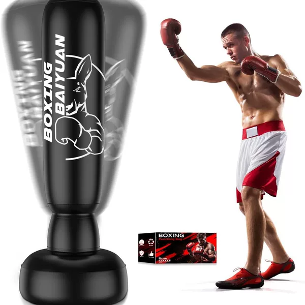 Adult inflatable boxing column, standing punching bag, boxing target, home inflatable boxing training equipment
