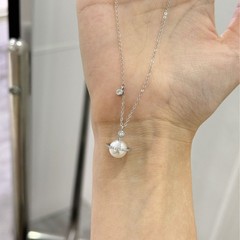 スターロマンチックネックレス S925 スターリングシルバー小宇宙惑星ペンダントパール惑星ロマンチック鎖骨チェーン小新鮮