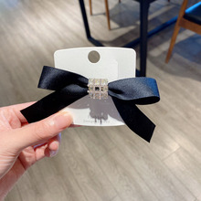 新款韩国大东门经典黑蝴蝶结发夹法式头饰ins简约发饰品现货批发