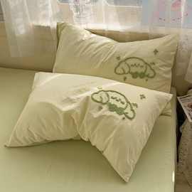 高颜值枕套一对装48x74cm家用可爱卡通学生宿舍单人枕芯套内胆套2