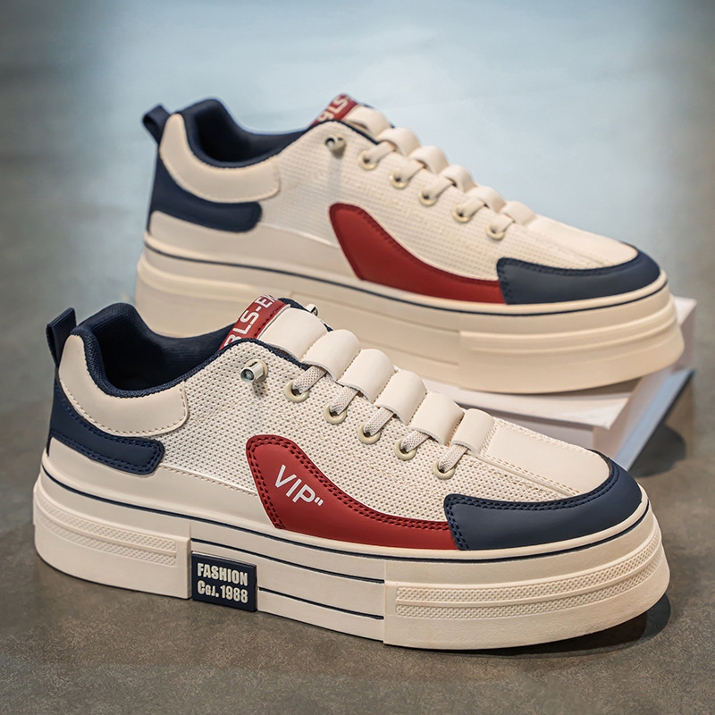 Zapatos de hombre 2025 nueva primavera transpirable zapatos casuales de zapatos planos para hombres para trabajar un zapato de deporte de moda