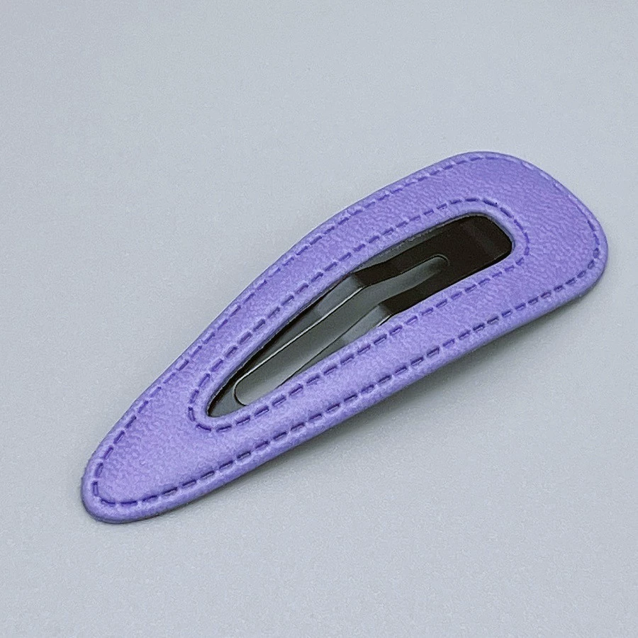 Hairgrip clip, Korean-style bangs hairpin, simple elegant faux-leather look, multi-color options